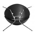 Набор 2 шт Кресло дизайнерское DOBRIN EMILY, черный винил YP16, хромированная сталь