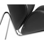 Набор 2 шт Кресло дизайнерское DOBRIN EMILY, черный винил YP16, хромированная сталь