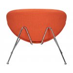 Набор 2 шт Кресло дизайнерское DOBRIN EMILY, оранжевая ткань AF, хромированная сталь