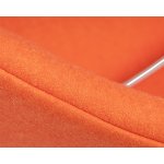 Набор 2 шт Кресло дизайнерское DOBRIN EMILY, оранжевая ткань AF, хромированная сталь