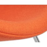 Набор 2 шт Кресло дизайнерское DOBRIN EMILY, оранжевая ткань AF, хромированная сталь