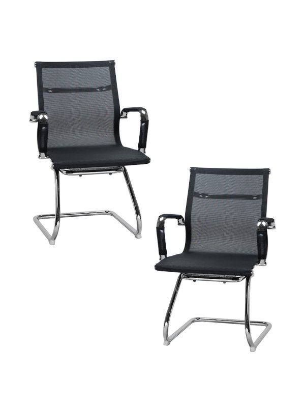 Набор 2 шт Офисное кресло для посетителей DOBRIN CODY MESH, чёрный