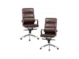 Набор 2 шт Офисное кресло для руководителей DOBRIN ARNOLD, коричневый Набор 2 шт Офисное кресло для руководителей DOBRIN ARNOLD, коричневый