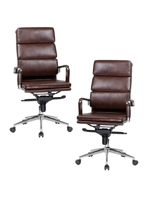 Набор 2 шт Офисное кресло для руководителей DOBRIN ARNOLD, коричневый