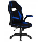 Кресло игровое DOBRIN RICK, черно-синяя ткань