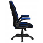 Кресло игровое DOBRIN RICK, черно-синяя ткань