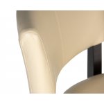 Набор 2 шт Вращающийся полубарный стул DOBRIN JOHN COUNTER, капучино, кремовый