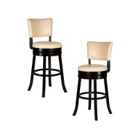 Набор 2 шт Вращающийся полубарный стул DOBRIN JOHN COUNTER, капучино, кремовый