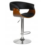 Набор 2 шт Стул барный DOBRIN OSTIN, цвет черный PU ABA 001