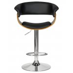 Набор 2 шт Стул барный DOBRIN OSTIN, цвет черный PU ABA 001