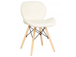 Стул обеденный DOBRIN BUTTERFLY, ножки светлый бук, цвет сиденья кремовый