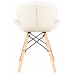 Стул обеденный DOBRIN BUTTERFLY, ножки светлый бук, цвет сиденья кремовый