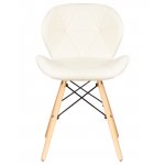 Стул обеденный DOBRIN BUTTERFLY, ножки светлый бук, цвет сиденья кремовый