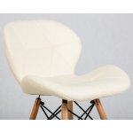 Стул обеденный DOBRIN BUTTERFLY, ножки светлый бук, цвет сиденья кремовый