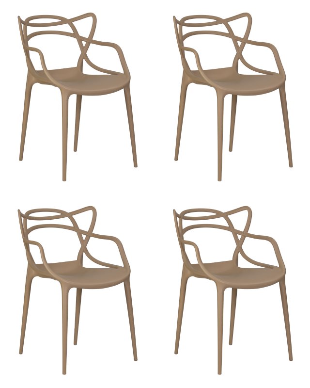 Набор 4 шт Стул обеденный DOBRIN MASTERS, бежевый (GR-03)