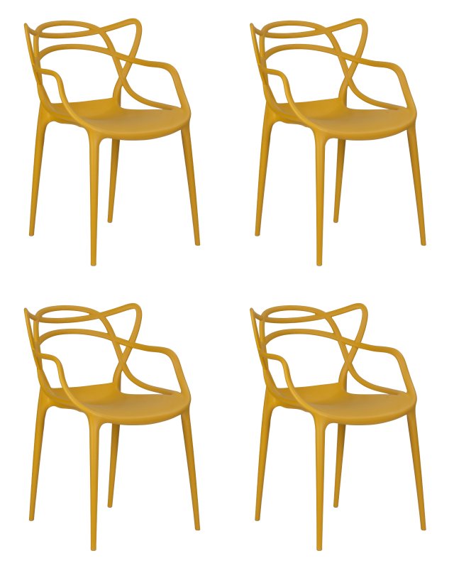 Набор 4 шт Стул обеденный DOBRIN MASTERS, горчичный (Y-03)