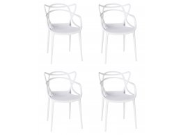 Набор 4 шт Стул обеденный DOBRIN MASTERS, белый (W-02)