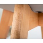 Стул обеденный DOBRIN JERRY SOFT, ножки светлый бук, цвет сиденья светло-серый (GR-01)