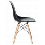 Набор 4 шт Стул обеденный DOBRIN DSW, ножки светлый бук, цвет чёрный (B-03)