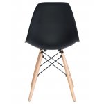 Набор 4 шт Стул обеденный DOBRIN DSW, ножки светлый бук, цвет чёрный (B-03)