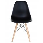 Набор 4 шт Стул обеденный DOBRIN DSW, ножки светлый бук, цвет чёрный (B-03)