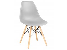 Стул обеденный DOBRIN DSW, ножки светлый бук, цвет светло-серый (GR-01)