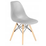 Стул обеденный DOBRIN DSW, ножки светлый бук, цвет светло-серый (GR-01)