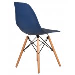 Набор 4 шт Стул обеденный DOBRIN DSW, ножки светлый бук, цвет тёмно-синий (BE-12)
