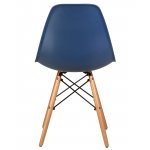Набор 4 шт Стул обеденный DOBRIN DSW, ножки светлый бук, цвет тёмно-синий (BE-12)