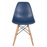 Набор 4 шт Стул обеденный DOBRIN DSW, ножки светлый бук, цвет тёмно-синий (BE-12)