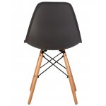 Набор 4 шт Стул обеденный DOBRIN DSW, ножки светлый бук, цвет тёмно-серый (GR-04)