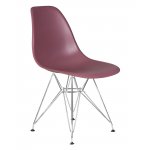 Стул обеденный DOBRIN DSR, ножки хром, цвет пыльная роза (NX-P-11)