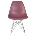 Стул обеденный DOBRIN DSR, ножки хром, цвет пыльная роза (NX-P-11)