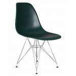 Стул обеденный DOBRIN DSR, ножки хром, цвет тёмно-зеленый (G-13)