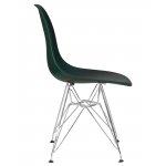 Стул обеденный DOBRIN DSR, ножки хром, цвет тёмно-зеленый (G-13)