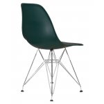Стул обеденный DOBRIN DSR, ножки хром, цвет тёмно-зеленый (G-13)
