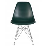 Стул обеденный DOBRIN DSR, ножки хром, цвет тёмно-зеленый (G-13)