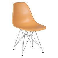 Стул обеденный DOBRIN DSR, ножки хром, цвет персиковый (NX-Y-06)