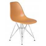 Стул обеденный DOBRIN DSR, ножки хром, цвет персиковый (NX-Y-06)
