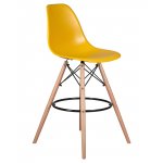 Стул барный DOBRIN DSW BAR, ножки светлый бук, цвет горчичный (Y-03)