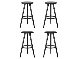 Набор 4 шт Стул барный DOBRIN ROYCE BLACK, чёрный (B-03)