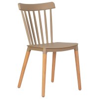 Стул обеденный DOBRIN THEO, ножки светлый бук, цвет бежевый (GR-03)