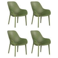 Набор 4 шт Кресло DOBRIN LONZO, зеленый хаки (G-17) c УФ-защитой