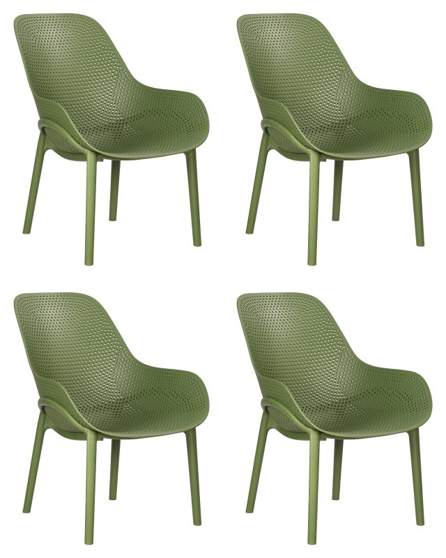 Набор 4 шт Кресло DOBRIN LONZO, зеленый хаки (G-17) c УФ-защитой