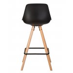 Набор 2 шт Стул полубарный DOBRIN RONNI, ножки светлый бук, черный (B-03)