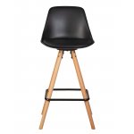 Набор 2 шт Стул полубарный DOBRIN RONNI, ножки светлый бук, черный (B-03)