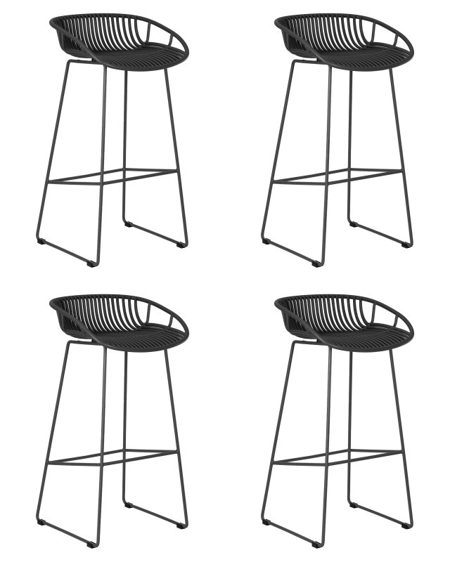 Набор 4 шт Стул барный DOBRIN FRANK, темно-серый