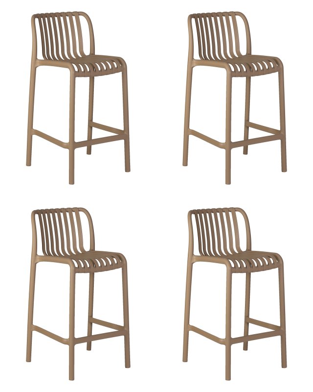 Набор 4 шт Стул полубарный DOBRIN CHLOE, бежевый