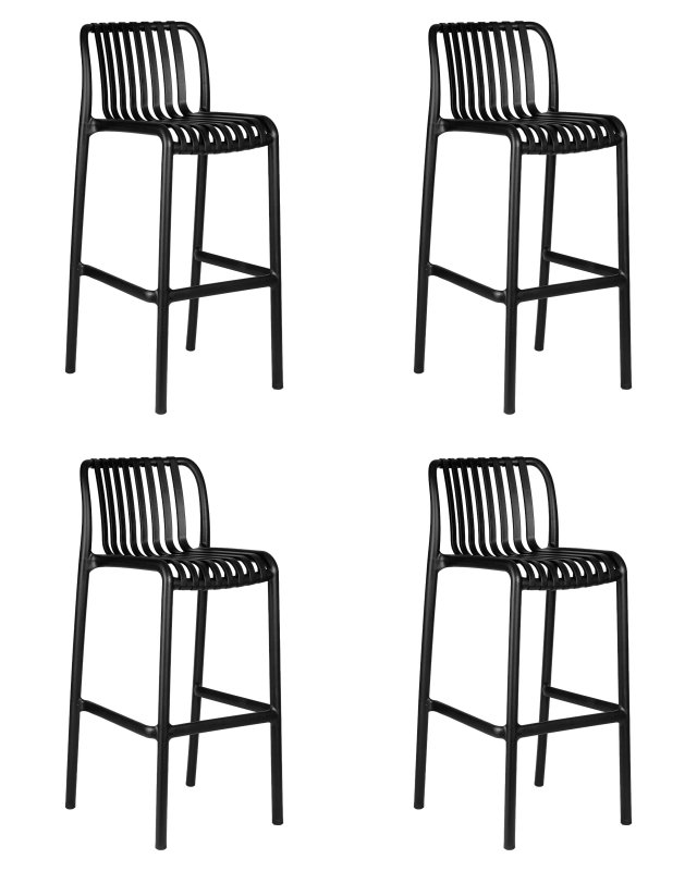 Набор 4 шт Стул барный DOBRIN CHLOE BAR, черный