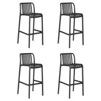 Набор 4 шт Стул барный DOBRIN CHLOE BAR, темно-серый